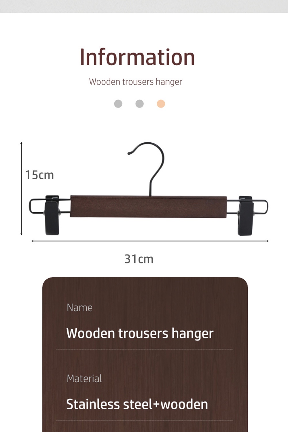 Premium Wooden Trousers Hanger-10